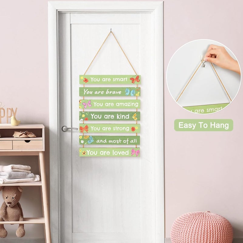 Beinou Girls Room Decor Colorful Inspirational Wall Decor Room Decor for Teen Girls Durable Kids for Nursery Playroom Bedroom, Green Butterfly - Image 4